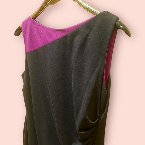 Tahari Designer Navy Sheath Dress - Picture 3 of 6